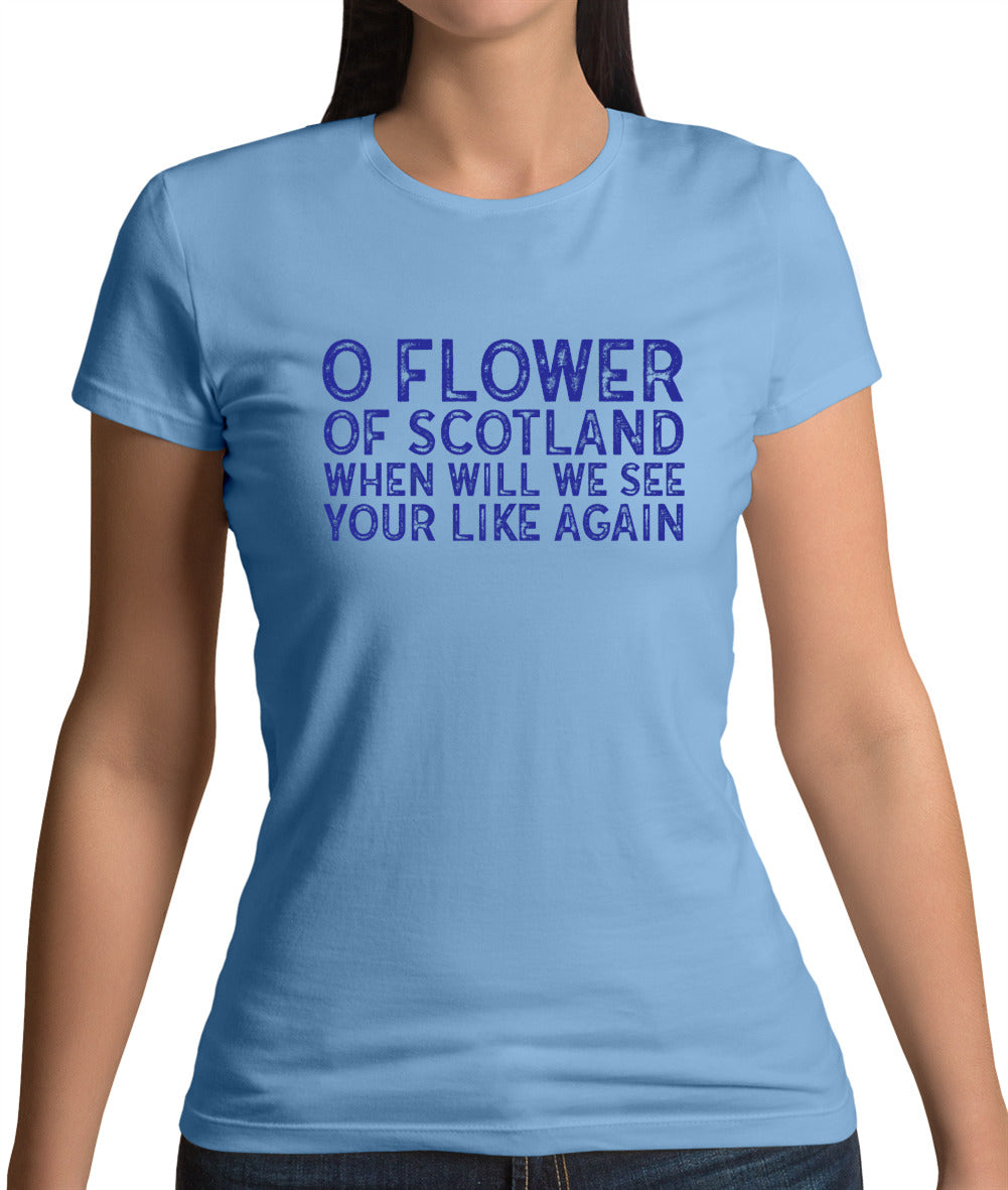 O Flower Of Scotland Womens T-Shirt