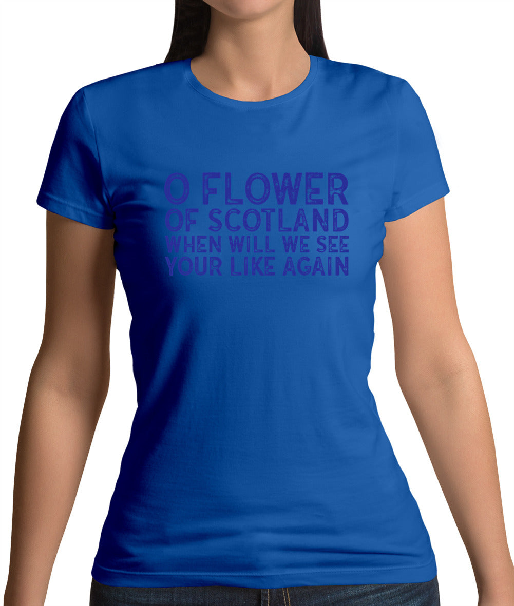 O Flower Of Scotland Womens T-Shirt