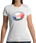 French Flag Rugby Ball Womens T-Shirt