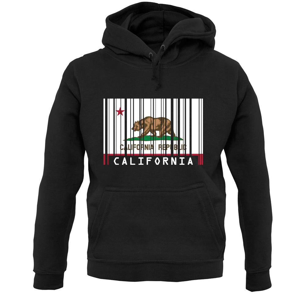 California Barcode Style Flag Unisex Hoodie