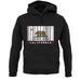 California Barcode Style Flag unisex hoodie