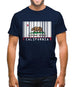 California Barcode Style Flag Mens T-Shirt