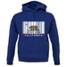 California Barcode Style Flag unisex hoodie
