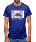 California Barcode Style Flag Mens T-Shirt