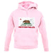 California Grunge Style Flag unisex hoodie