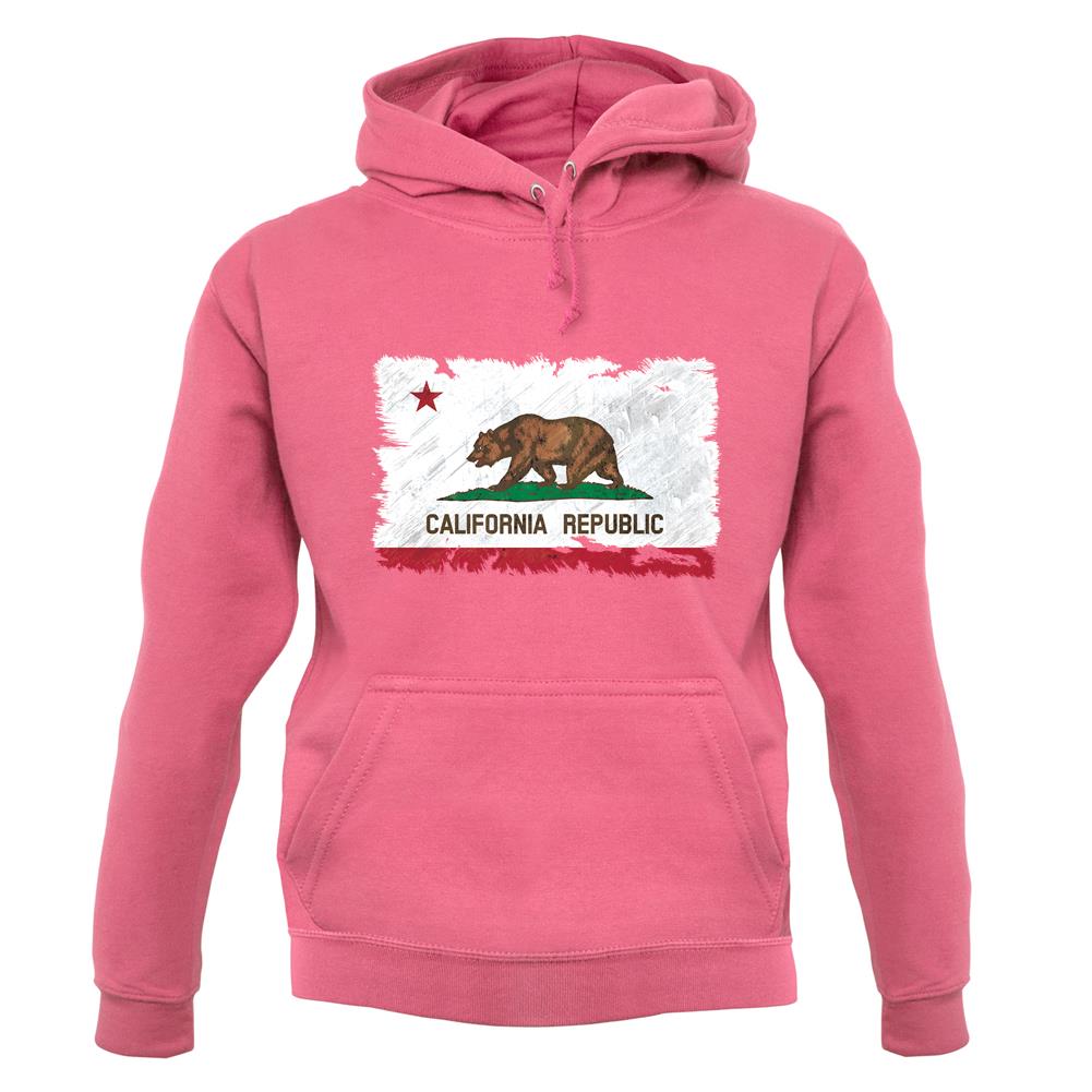 California Grunge Style Flag unisex hoodie