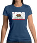 California Grunge Style Flag Womens T-Shirt