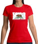 California Grunge Style Flag Womens T-Shirt