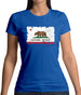 California Grunge Style Flag Womens T-Shirt