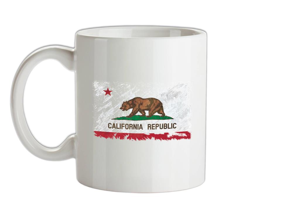 California Grunge Style Flag Ceramic Mug