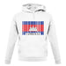 Cambodia Barcode Style Flag unisex hoodie