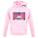 Cambodia Barcode Style Flag unisex hoodie