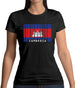 Cambodia Barcode Style Flag Womens T-Shirt