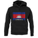 Cambodia Barcode Style Flag unisex hoodie