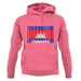 Cambodia Barcode Style Flag unisex hoodie