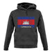 Cambodia Barcode Style Flag unisex hoodie