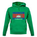 Cambodia Barcode Style Flag unisex hoodie