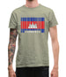 Cambodia Barcode Style Flag Mens T-Shirt