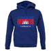 Cambodia Barcode Style Flag unisex hoodie