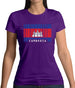 Cambodia Barcode Style Flag Womens T-Shirt