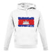 Cambodia Grunge Style Flag unisex hoodie