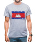 Cambodia Grunge Style Flag Mens T-Shirt