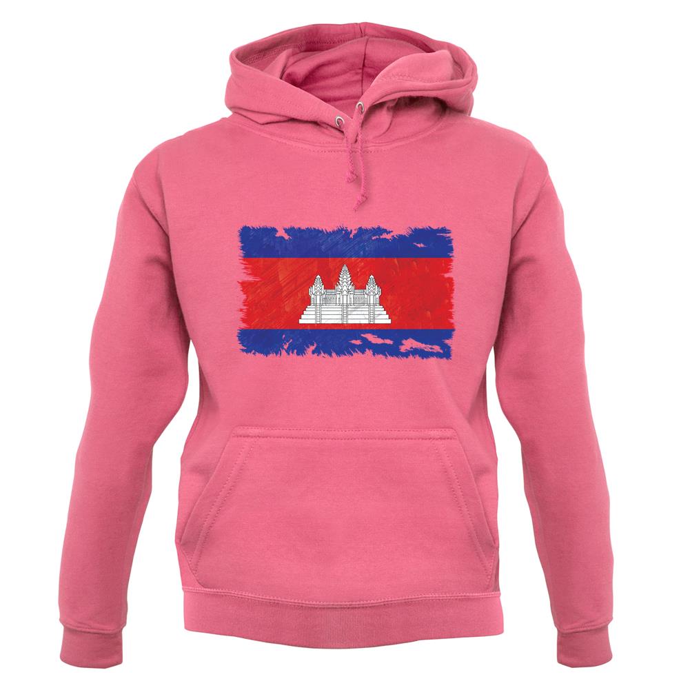 Cambodia Grunge Style Flag unisex hoodie