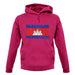 Cambodia Grunge Style Flag unisex hoodie