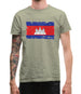 Cambodia Grunge Style Flag Mens T-Shirt