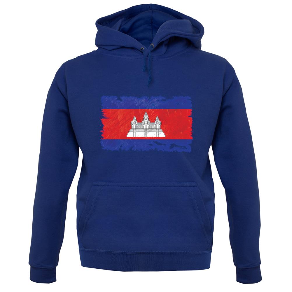 Cambodia Grunge Style Flag unisex hoodie
