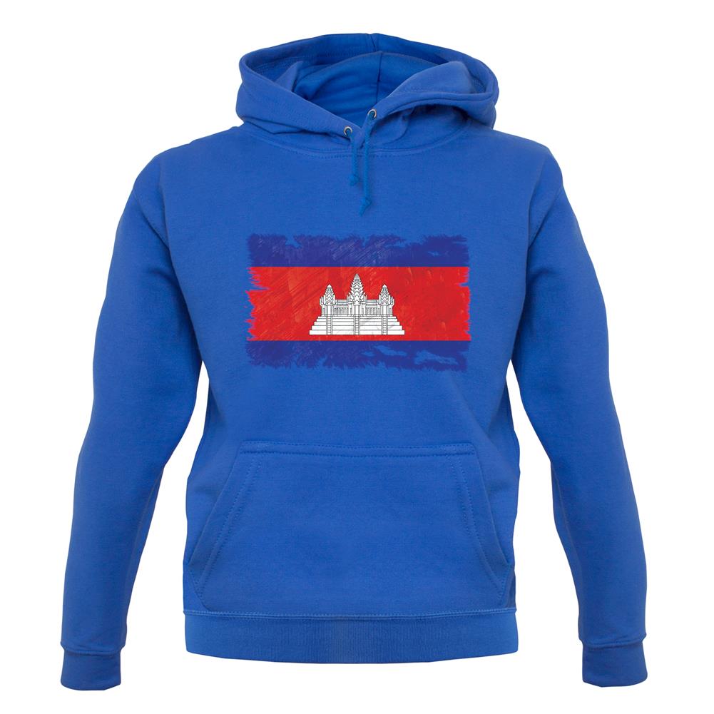 Cambodia Grunge Style Flag unisex hoodie