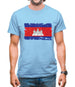 Cambodia Grunge Style Flag Mens T-Shirt