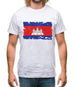 Cambodia Grunge Style Flag Mens T-Shirt