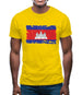 Cambodia Grunge Style Flag Mens T-Shirt