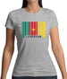 Cameroon Barcode Style Flag Womens T-Shirt