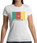 Cameroon Barcode Style Flag Womens T-Shirt