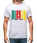 Cameroon Barcode Style Flag Mens T-Shirt