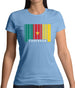 Cameroon Barcode Style Flag Womens T-Shirt