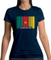 Cameroon Barcode Style Flag Womens T-Shirt