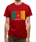 Cameroon Barcode Style Flag Mens T-Shirt