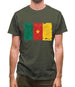 Cameroon Grunge Style Flag Mens T-Shirt