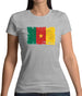 Cameroon Grunge Style Flag Womens T-Shirt