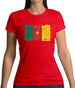 Cameroon Grunge Style Flag Womens T-Shirt