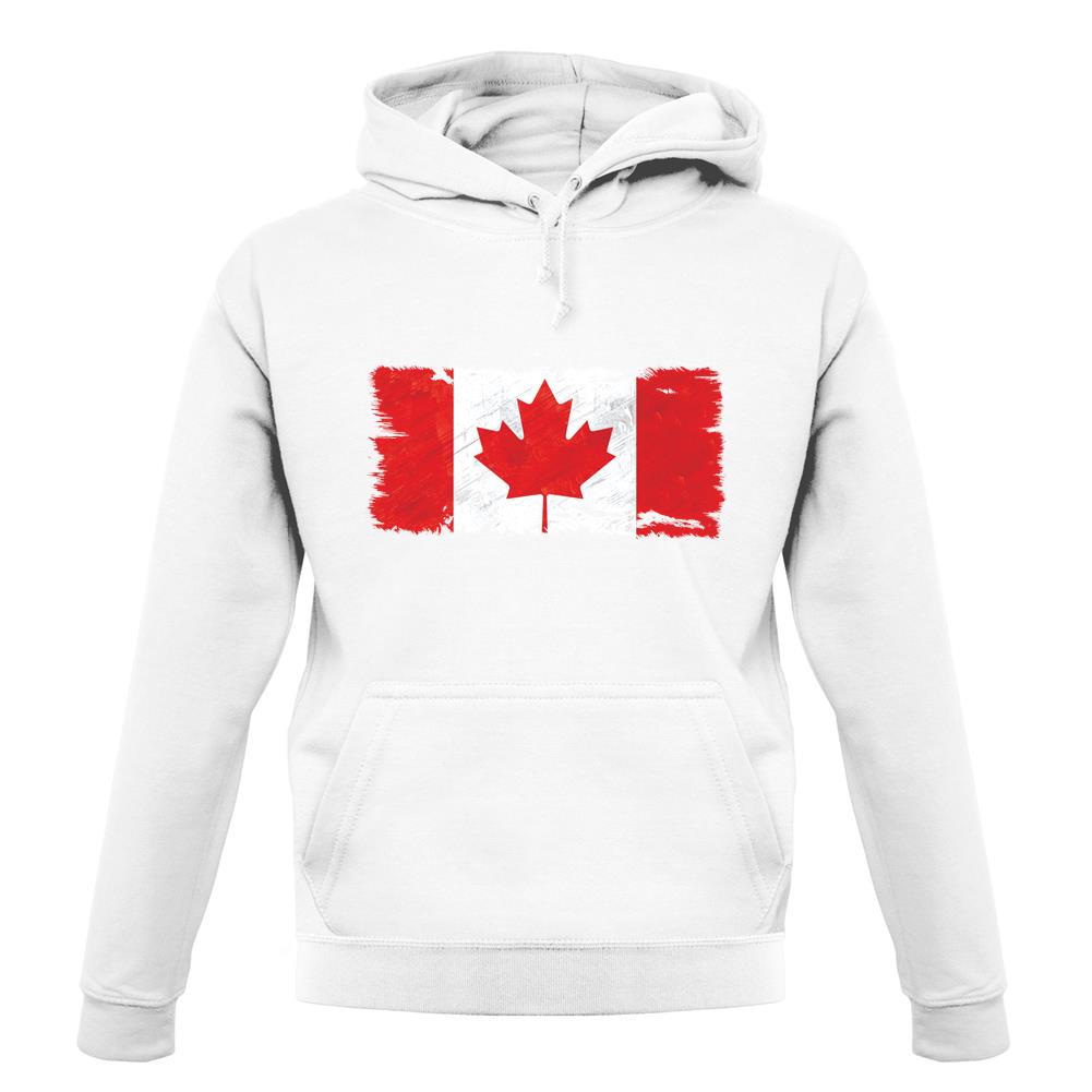 Canada Grunge Style Flag unisex hoodie