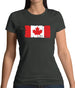 Canada Grunge Style Flag Womens T-Shirt