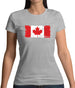 Canada Grunge Style Flag Womens T-Shirt