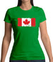 Canada Grunge Style Flag Womens T-Shirt