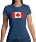 Canada Grunge Style Flag Womens T-Shirt