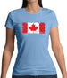 Canada Grunge Style Flag Womens T-Shirt