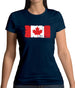 Canada Grunge Style Flag Womens T-Shirt